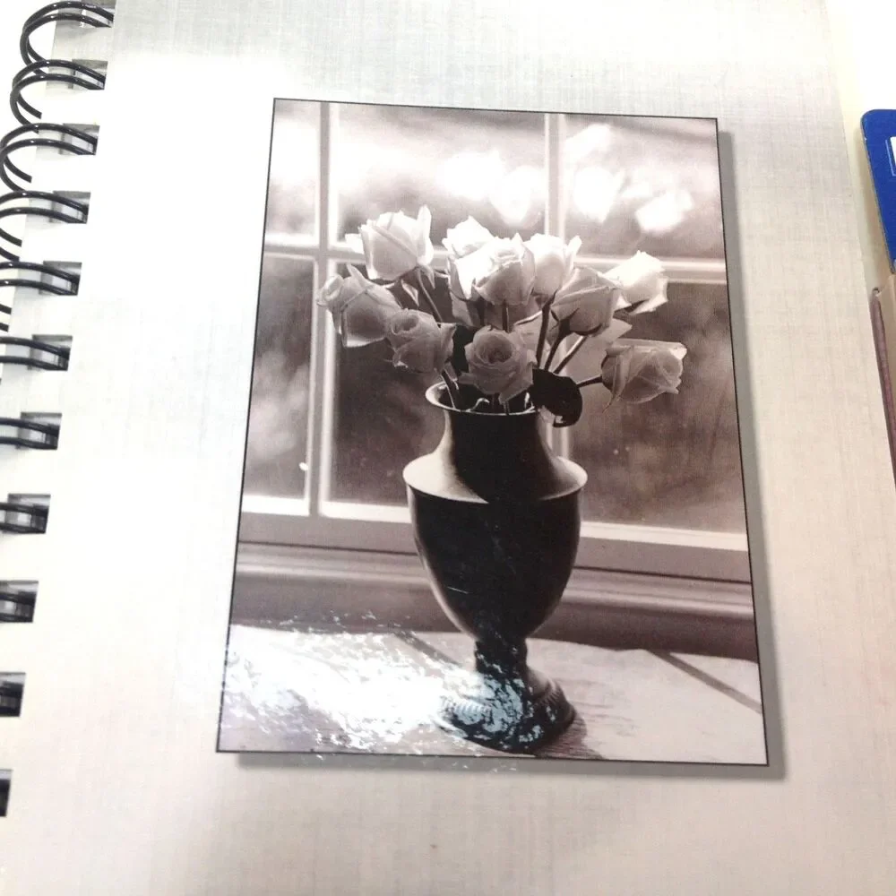 2 Nice Floral Blank Note Pads Spiral Markings By CR Gibson & BT Paper